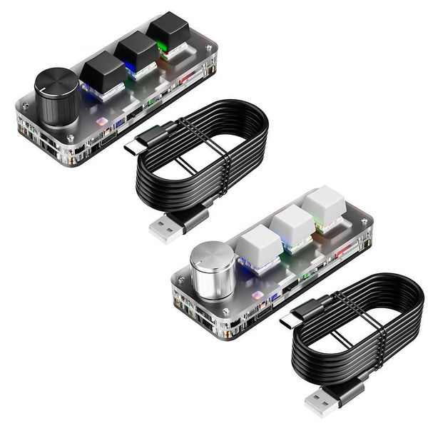 Mini Custi Mechanical Keyboard -Cpatible Hot Swappable ro Programmable Keyboard Shortcut KeypadT250114