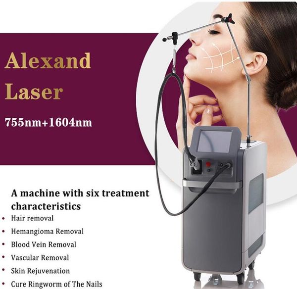 High quality Optical fiber hair removal laser 1064 755nm nd yag laser hair removal machine alexandrite Laser Skin Rejuvenation beauty machin