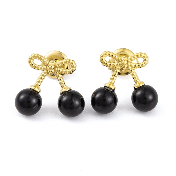 Boucles d'oreilles à tige en acier inoxydable 304 avec placage ionique (IP) et émail pour femmes