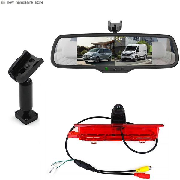 car dvr Car DVRs AHD720p Reverse View 3rd High Level Brake Light Reversing Camera Kit with 6.86 Mirror Monitor For VW Caddy (2003-2016) J241