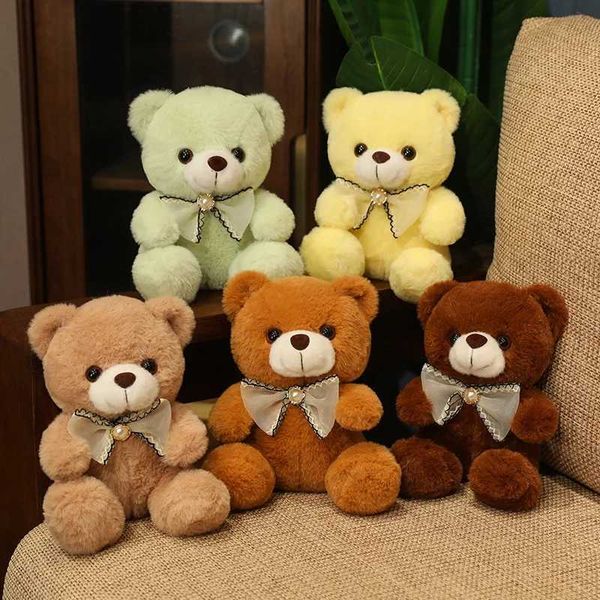 20cm 9 Colors Bow Tie Bear Cute Teddy Bear Plush Toys Stuffed Soft Bear Doll Boys Girls Appease Doll Kids Baby Birthday Gift Z250208