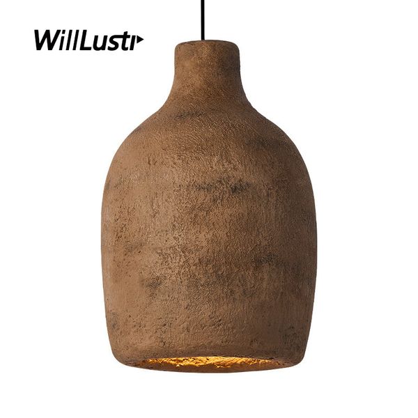 Retro Handmade Vintage Pendant Lamp Nostalgic Pottery Suspension Light Hotel Cafe Bar Kitchen Island Hanging Ceiling Chandelier