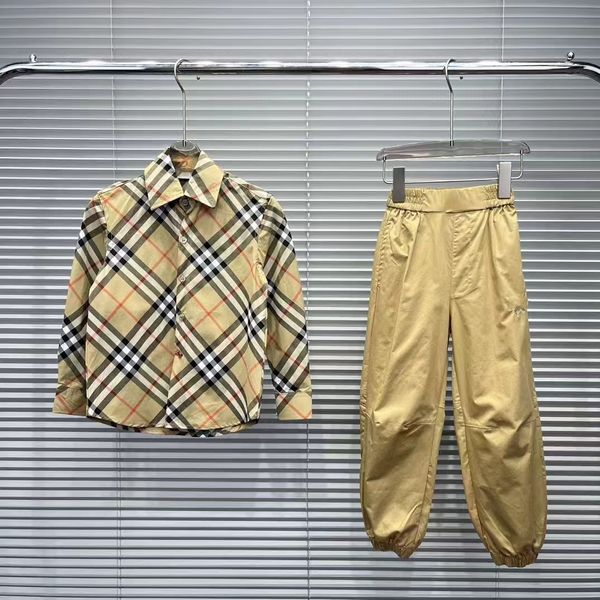 New kids shirt for baby 2 pieces set kid shirts Long sleeved boy girl tracksuit letter Banquet wedding attire formal dress daughter Wednesda