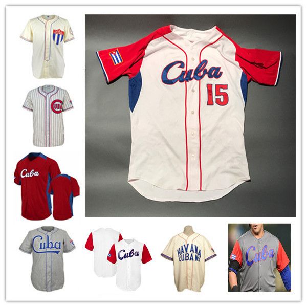 2023 Team Cuba Baseball Jersey Yoan Moncada Luis Robert Erisbel Arruebarrena Alfredo Despaigne Yadir Drake Yoelkis Guibert Roel Santos Yadil