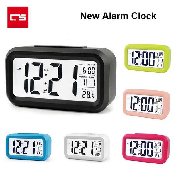 Alarm Clock LED Digital Display Calendar Temperature Backlight Mute Function Table Clock for Home Oiffce 12-24 H Desktop Clock Y240904