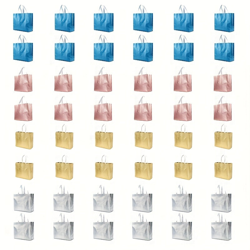 TEMU Halloween 24-48pcs-set, Glossy Reusable Grocery Bagsreusable Gift Bags With Handlesbachelorette Gift Bagsnon-woven Bridesmaid Gift Bags For