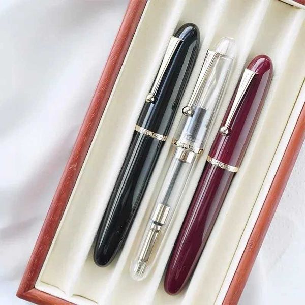Luxury 9019 Dadao Fountain Pen Acrylic Transparent Spin Pen 40MM Nib Stationery Office School Supplies Writing Pens Y250116