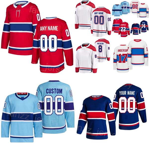 24 25 Stitch Hockey Michael Hage Jersey Alex Barre-Boulet Connor Hughes Ivan Demidov For Sport Fans Embroidery 100th Anniversary Reverse Ret