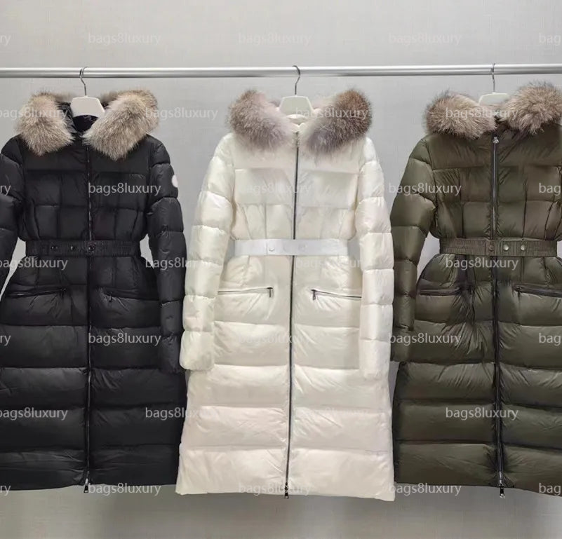 Puffer jacket women designer jacket women winter Coat Long Outdoor Warm Fashion New Luxury Real Fur Collar Parker Windbreaker casual Warm coat