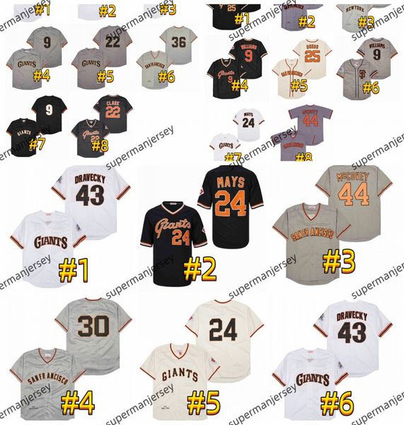 28 Buster Posey Baseball Jerseys SF Giants Crawford Brandon Belt Will Clark Willie Mays Willie McCovey Blank no name number Throwback baseba