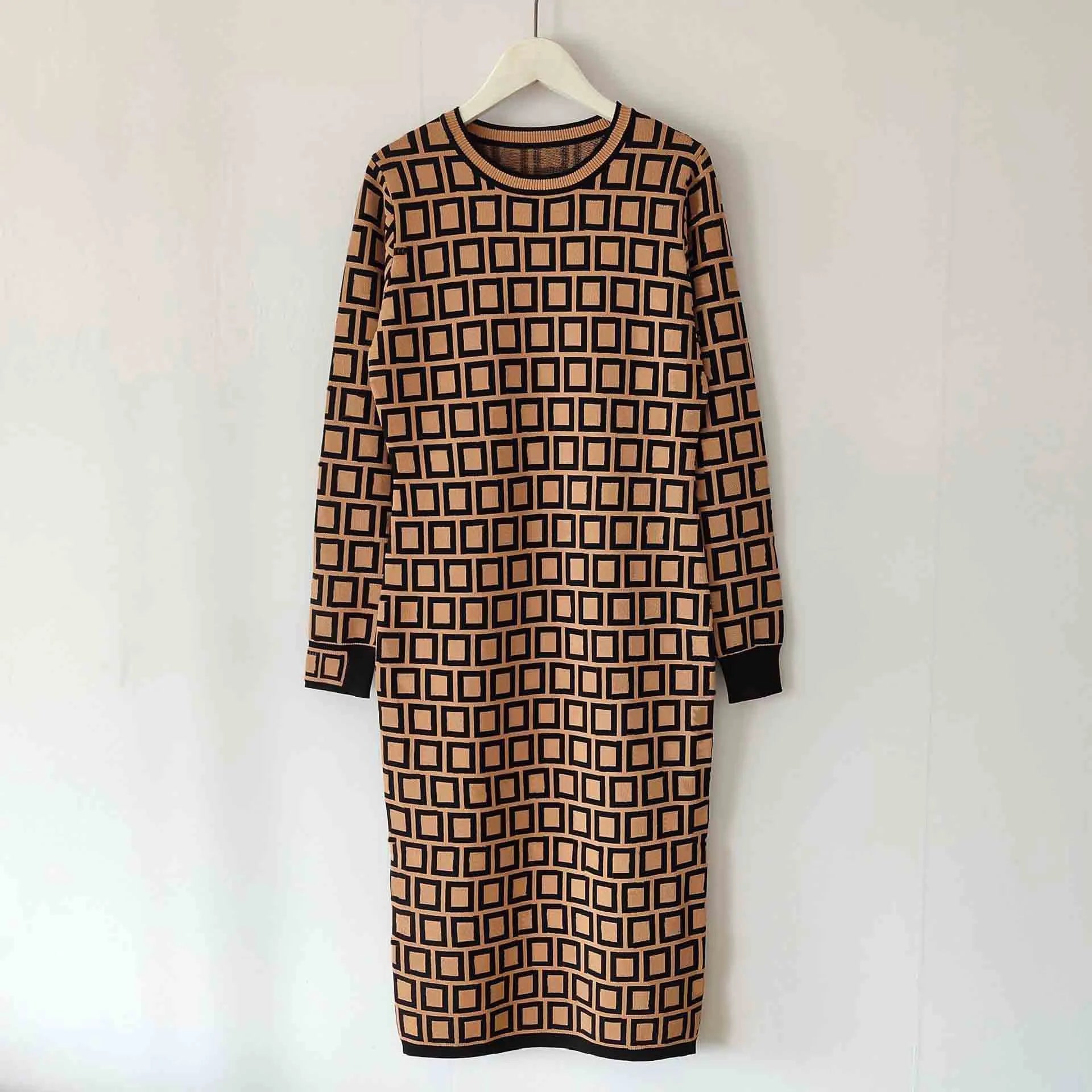 Designer Spring Women&#039;s Luxury Dress Summer Long sleeve stand collar plaid party work shirt comfortable dress for women