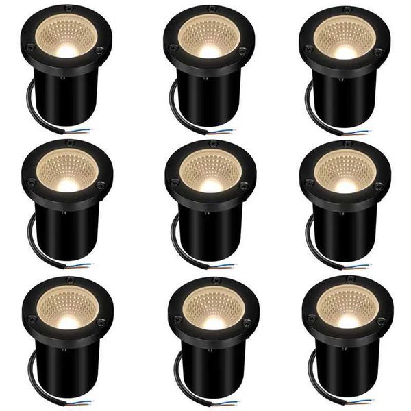 Outdoor In-Ground Light Warm White Waterproof LED Underground Lamp 10W Landscape Lighting Spotlight for Garden Deck Path Step CL240813