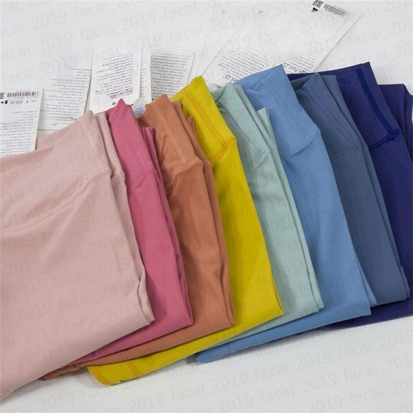 2025 ioga alinhar leggings shorts mulheres calças cortadas roupas de lady esportes ioga calças femininas exercitar fitness garotas correndo