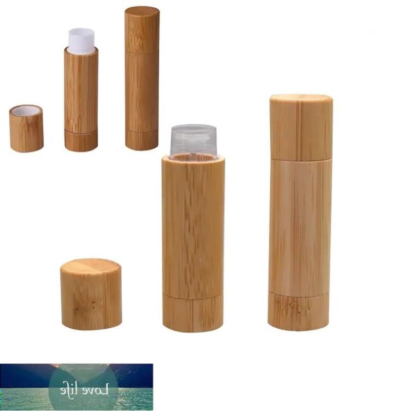 100pcs 5ml Bamboo Professional Cosmetic Directly Filling Lip Balm Container 5g Empty Natural Bamboo Beauty Lipstick Tube Classic Xdltw