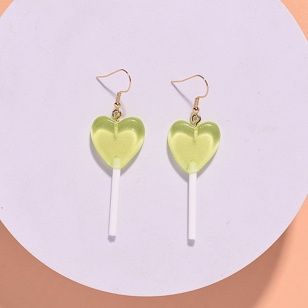 Boucles d'oreilles pendantes en acier inoxydable et plastique