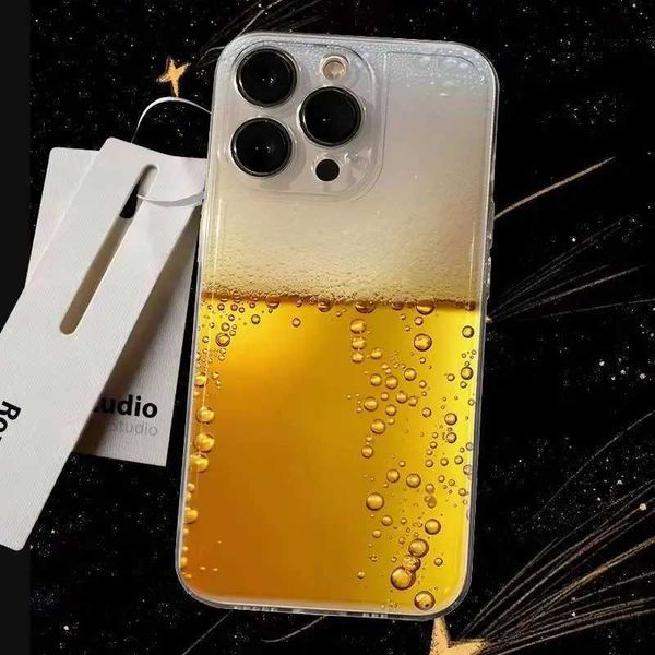 Cold Beer Phone Case For iPhone 16 15 14 13 12 11 Mini Pro Max X XR XSMax 7 8 Plus SE20 Transparent Cover M240914