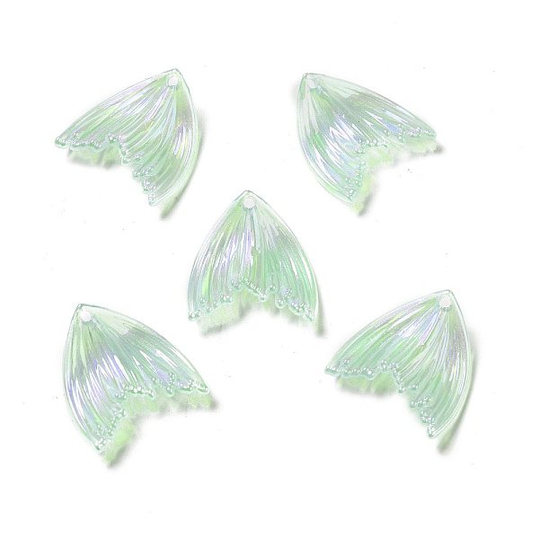 Placage uv pendentifs acryliques transparents irisés arc-en-ciel