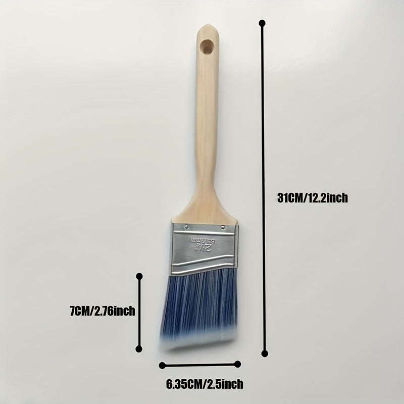 TEMU 1pc Angled Trim Paint Brush, Trimming Paint Brush For Walls, Window Frames, Baseboards, Furniture, Stairs And Railings, And More, Easy To Clean