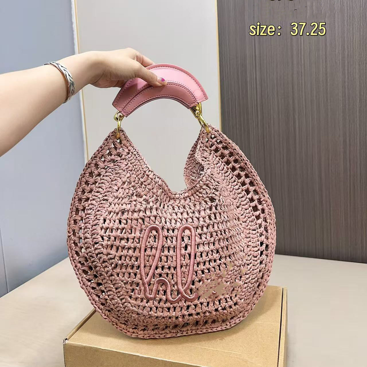 Summer Banana hobo bag beach bag designer woven tote beach bags knitting shopping handbag woman handbags brand holiday casual totes bags womens shou