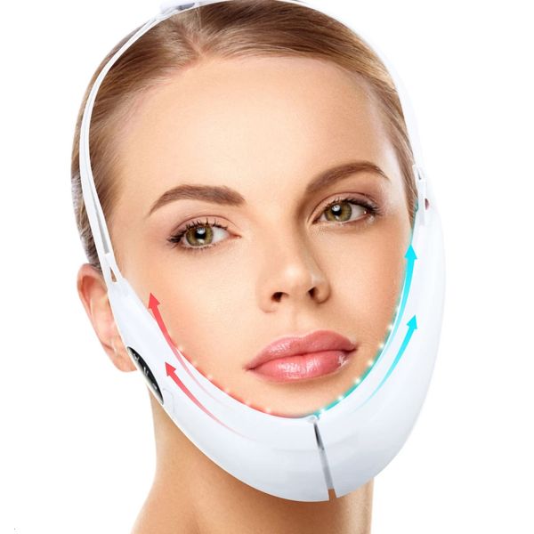 V-line lift massager portable massage device charging LED display screen dual chin removal beauty instrument 240713