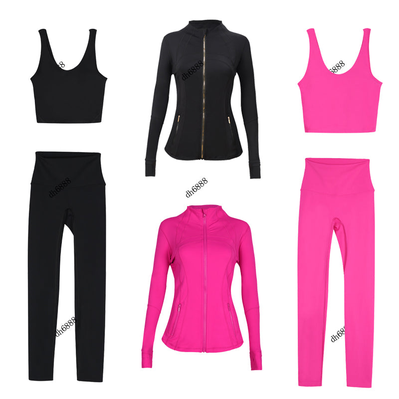 Women Yoga Jackets Set Styles Fitness Hotty Biker Shorts Sports Bra lingerie Back Sportswear Outfits Gym Suits Cloth Running Workout Tracksuits