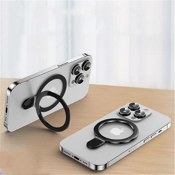 Universal Magnetic Metal Ring Holders Mounts Magsafe Buckle Suction Bracket Sticker Magnet Car Phone Holder for iPhone 15 14 13 12 11 pro ma