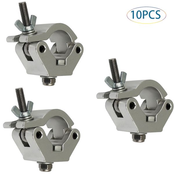 10 Packs Truss Clamp Heavy Duty 500KG Premium Aluminum Alloy O Clamp for Par Spot Lights Clamps Fit for 48-51mm OD Tube-Pip Hook