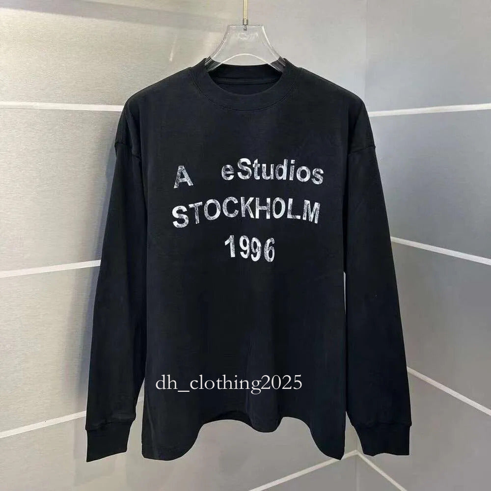 Acnes Tshirt Hoodie Designer Hoodies Men&#039;s Luxury Long Sleeve Tshirt Sweater Womens Streetwear Pullover Sweatshirt Loose Hoody Couple Top Jacke