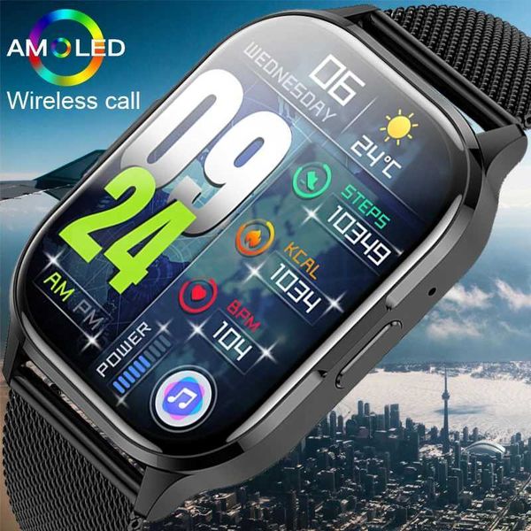 New Original AMOLED Smart Watch Bluetooth Call Watch 2.01Inch HD Alway On Display Fitness Tracker Sport Smartwatch for Men Women M240824