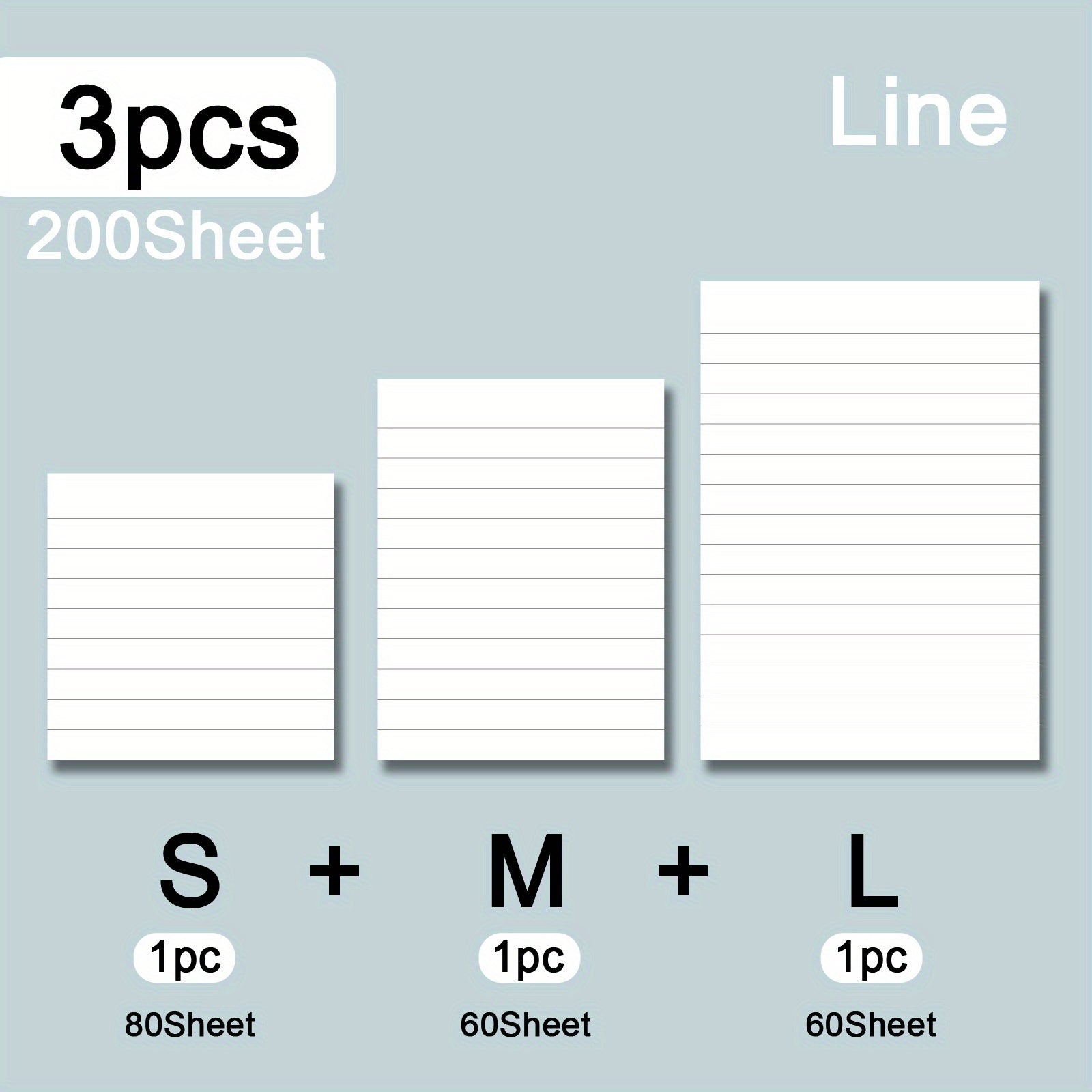 TEMU 80 Small & 60 Large-medium Self-adhesive Portable Student Note Markers: The Perfect Book Of Horizontal Strip & Grid Sticky Notes For School &