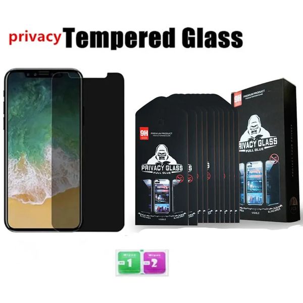 Anti-Spy Privacy Tempered Glass Screen Protector for huawei samsung iphone 11 12 plus 13 14 15 pro max x xr 7 8 plus with package