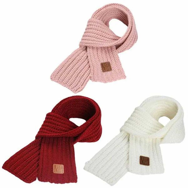 Baby Kids Scarf Knitting Wool Children Neck Warmer Wrap Boy Girl Winter Warm ScarfY240830