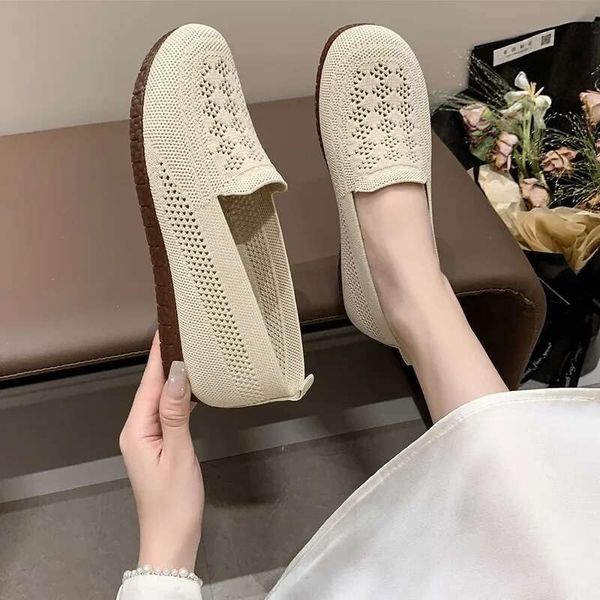 Spring Summer New Fashion Comfortable Leisure 2025 Hot Sales Breathability Knitwear Women&#039;s Shoes Loafers