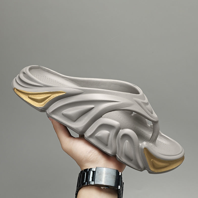 Fashion Men Slippers Flip Flops Outdoor Indoor Men Beach Sandals Non-slip Soft Sole Comfortable Home Men Slippers Flip Flops