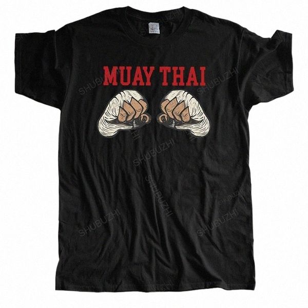 classic Mens Muay Thai Combat Workout Tshirt Short Sleeves Cott T-shirt Designer Thailand Kickboxing Boxing Tee Shirt Apparel c4Ey#