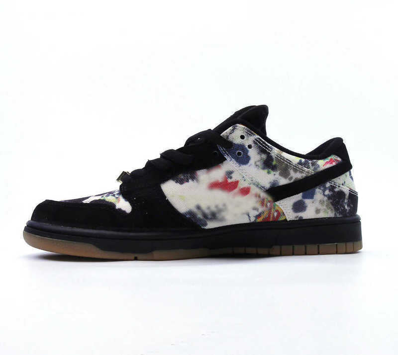 Rammellzee New Supr x Low Co branded Black Graffiti Collection Top Casuals Sports Skateboarding Shoes 36-45