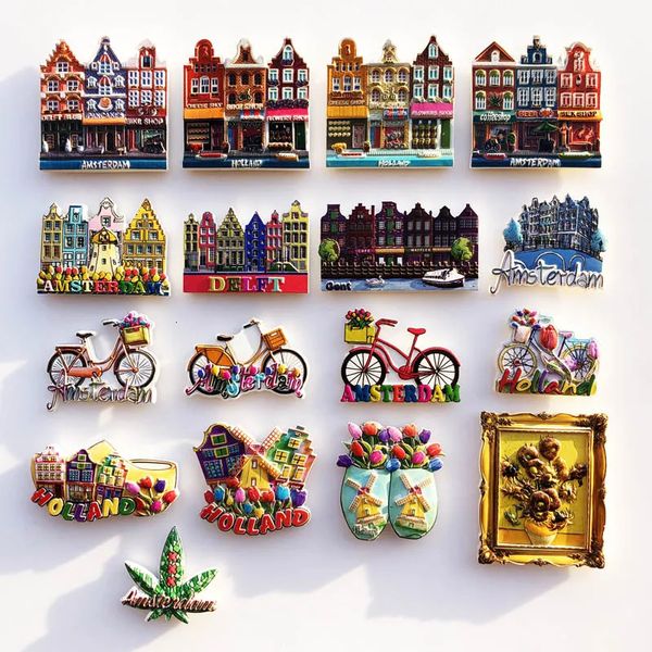 Refrigerators Magnet Amsterdam Netherlands Creative Souvenirs Decoration Magnetic Refrigerator Sticker Home 241120