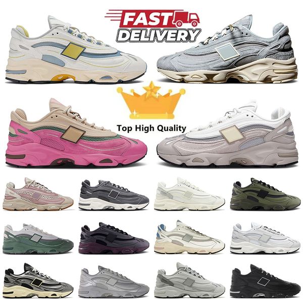 Fashion Top Quality 1000 Cream Tan Pink Running Shoes Platform Vintage Sea Salt Silver Metallic Green Grey Trainers Womens Mens Luxury Leath
