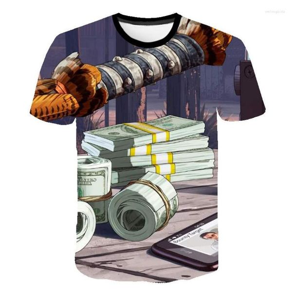 Men&#039;s T Shirts Dollar Totem T-shirt. High-quality Printed Short-sleeved T-shirt Designer Youth Casual Clothing Funny Shirt