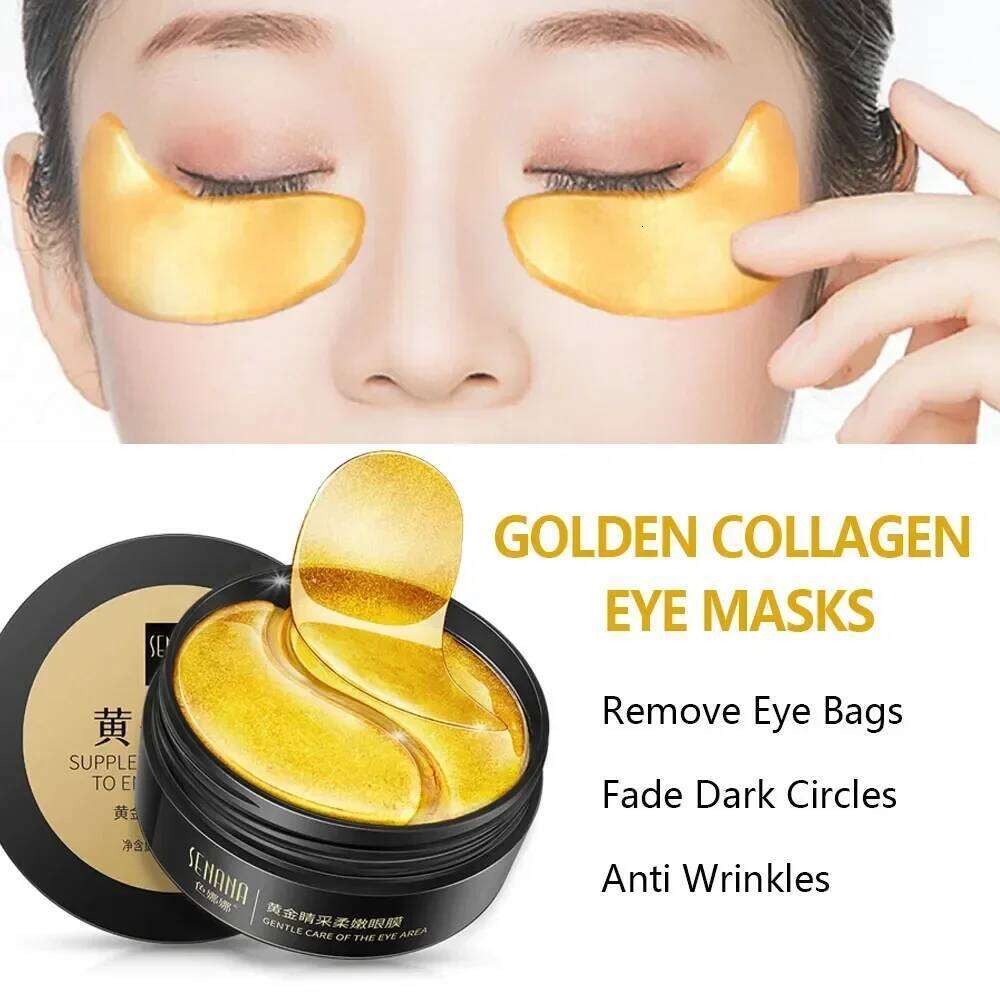 Wrinkles Skincare Products Gold Hyaluronic Acid Mask Remove Collagen Eye Patches Korean Face Care Product free shipping