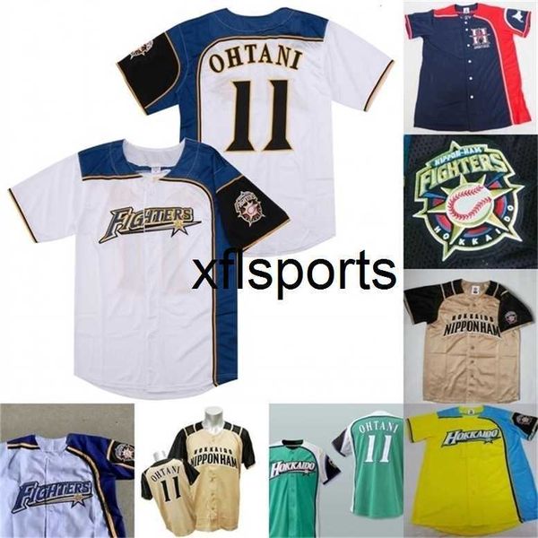 AXflsp GlaMit 2015 Hokkaido N Ham Fighters Summer Jersey #11 Shohei Ohtani 100% Stitched Custom Baseball Jerseys XS-6XL