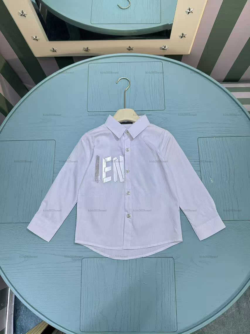New baby shirt Color contrast vertical design child Lapel top kids designer clothes Long sleeved girls boys Blouses