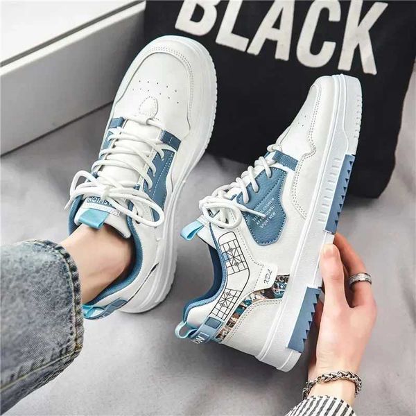 2024 Fashion Men Casual Platform Sneakes LaceUp Trainers Student Sneakes Mens Vulcanized Shoes Tennis SneakersC241214