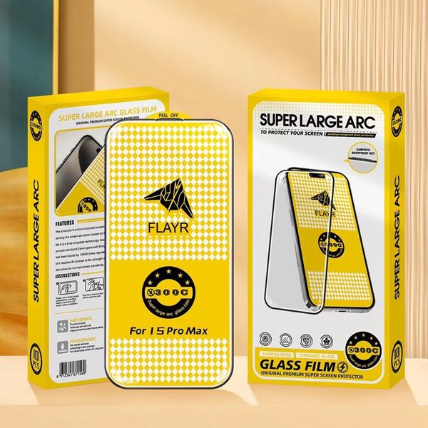 Screen Protector For iPhone 15 Pro Max 14 Plus 13 Mini 12 11 XS XR X 300C Tempered Glass Super Large Arc Cover Film Guard Explosion Curved P