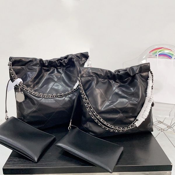 Designer Shoulder Bag 22 bag Luxurys HandbagsCrossbody bag Black Tote Bag Sheepskin Double Letters C Square Stripes Chain Bag Purses Designe