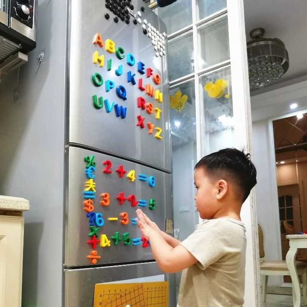 26pcs Magnetic Learning Alphabet Letters Plastic Refrigerator Stickers Toddlers Kids Learning Spelling Counting Educational Toys Y240801