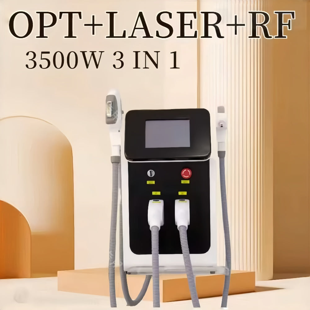 Professional 3-in-1 Diode IPL & ND Yag Laser Hair Removal Machine - Portable At-Home-Clinic Use Tattoo Removal Beauty Equipment