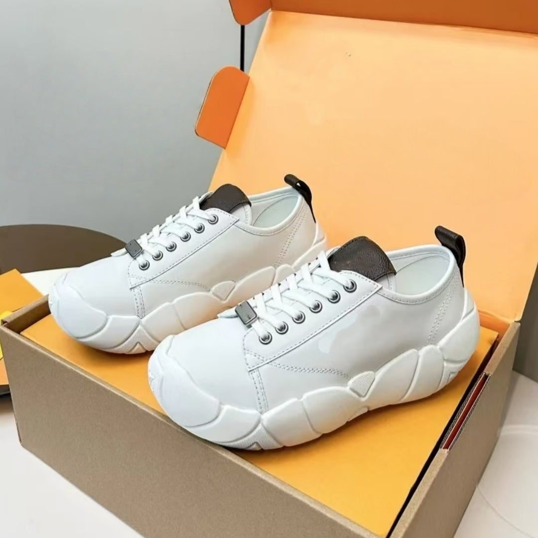 DHgate Designer Sneakers Women bubble Tatic platform Comfortable soft Trainer Man Luxury heighten Flat Loafers Leather casual Outdoor Sports Walk te