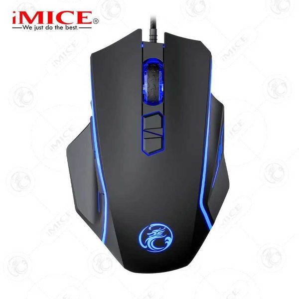 High Quality Electronic sports wired gaming mouse eating chicken LED color light programmable with firewall key 8D Z250102