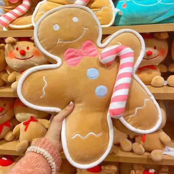 Plush Dolls Christmas Gingerbread Man Plush Doll Christmas Non-original Pillow Home Decor Toy for Kids Xmas High Quality Gift z241212